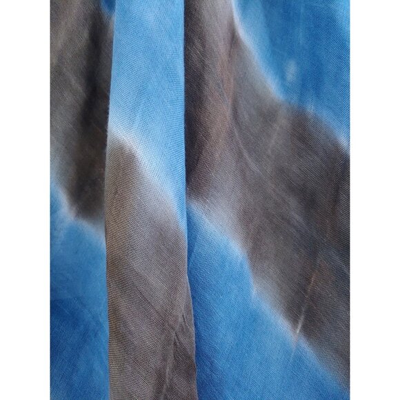 Steve Madden Scarf Sample in Tie Dye Blue&Brown - NWT - Picture 5 of 6